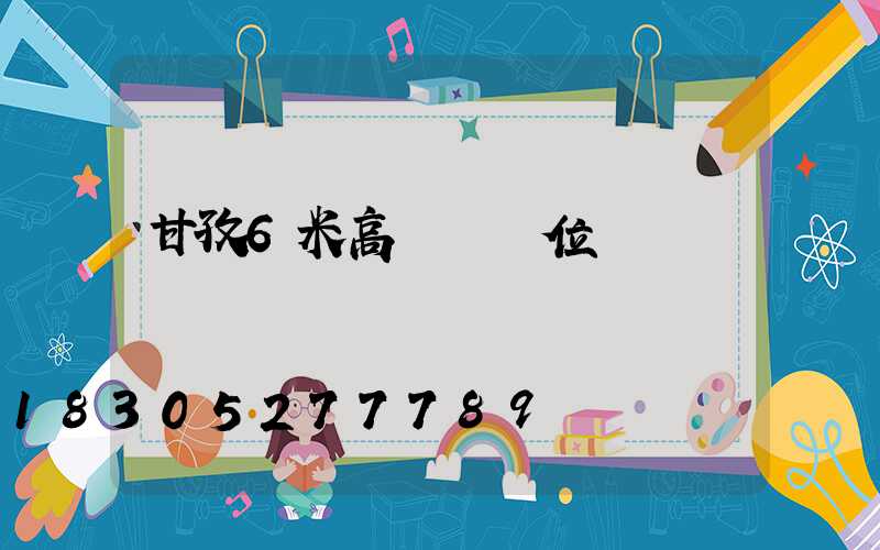 甘孜6米高桿燈價位