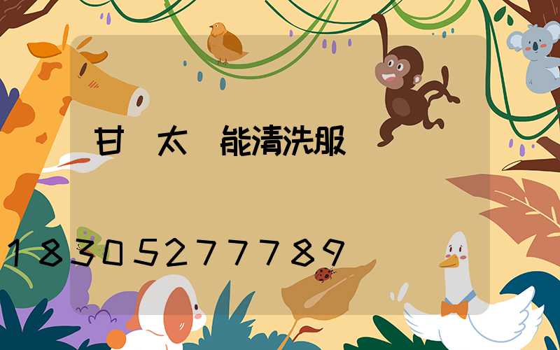 甘肅太陽能清洗服務