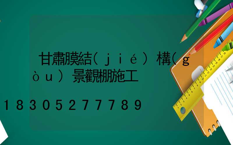 甘肅膜結(jié)構(gòu)景觀棚施工