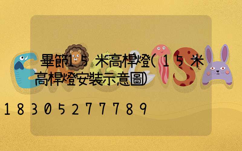 畢節15米高桿燈(15米高桿燈安裝示意圖)