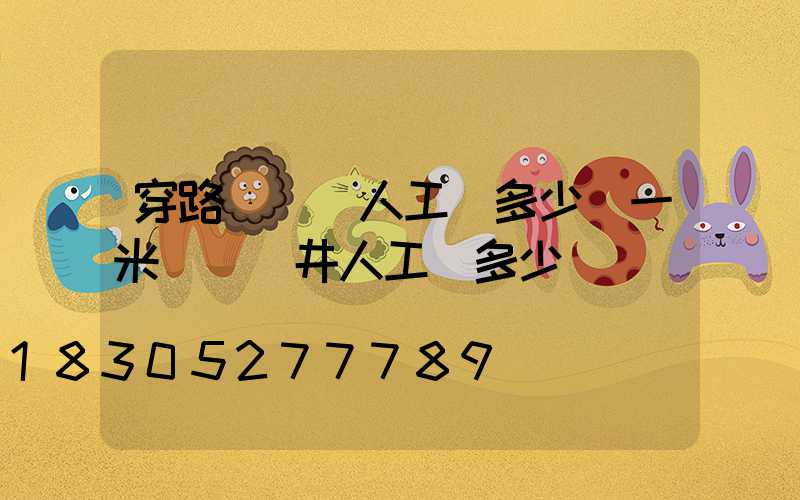 穿路燈電纜人工費多少錢一米(電纜井人工費多少)