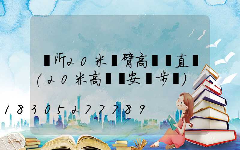 臨沂20米雙臂高桿燈直銷(20米高桿燈安裝步驟)