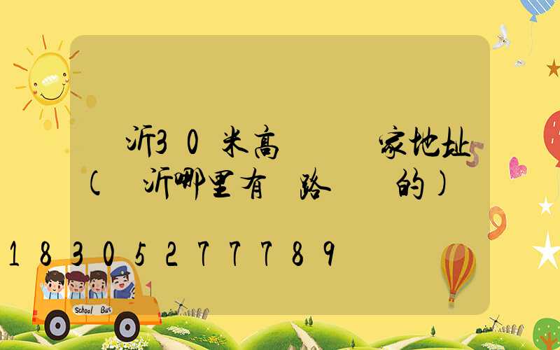 臨沂30米高桿燈廠家地址(臨沂哪里有賣路燈桿的)