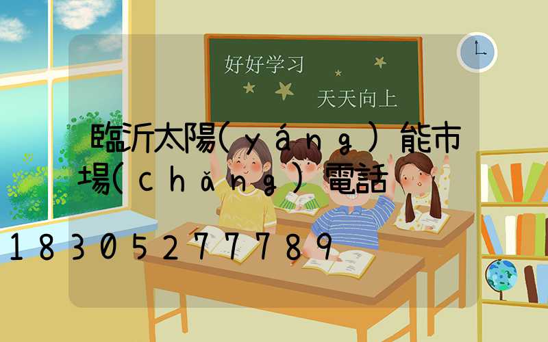 臨沂太陽(yáng)能市場(chǎng)電話