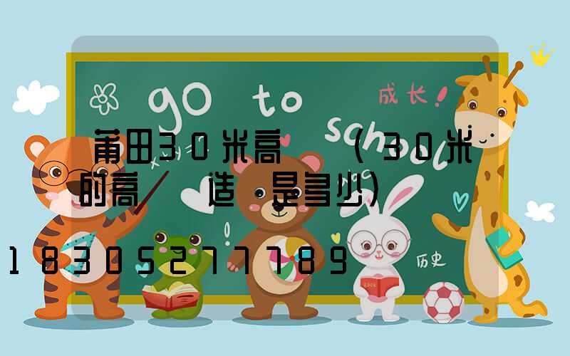 莆田30米高桿燈(30米的高桿燈造價是多少)