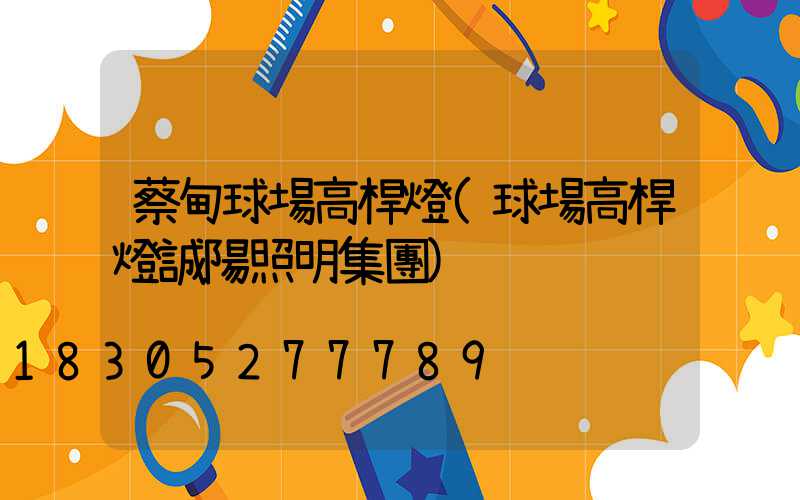 蔡甸球場高桿燈(球場高桿燈誠陽照明集團)