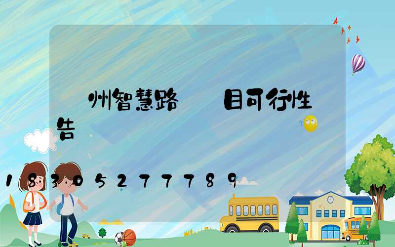 蘭州智慧路燈項目可行性報告