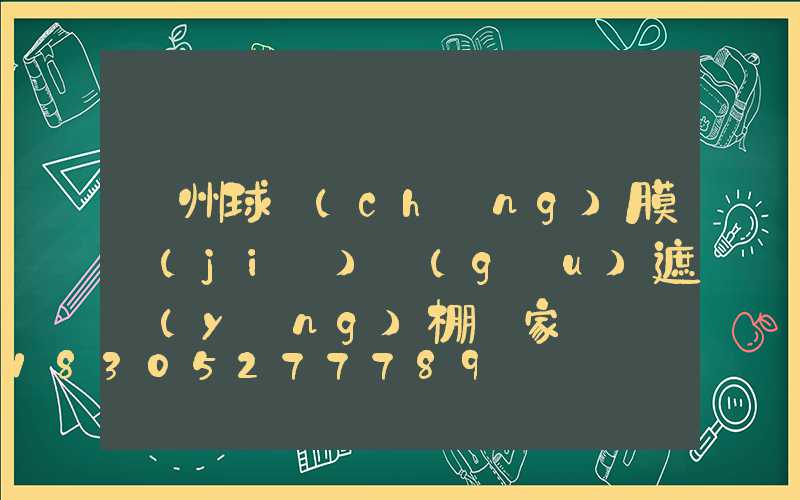 蘭州球場(chǎng)膜結(jié)構(gòu)遮陽(yáng)棚廠家