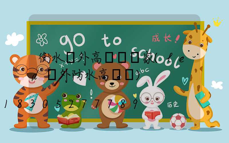 衡水戶外高桿燈廠家(led戶外防水高桿燈)