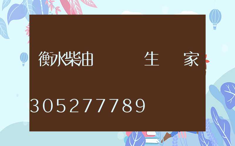 衡水柴油發電機組生產廠家