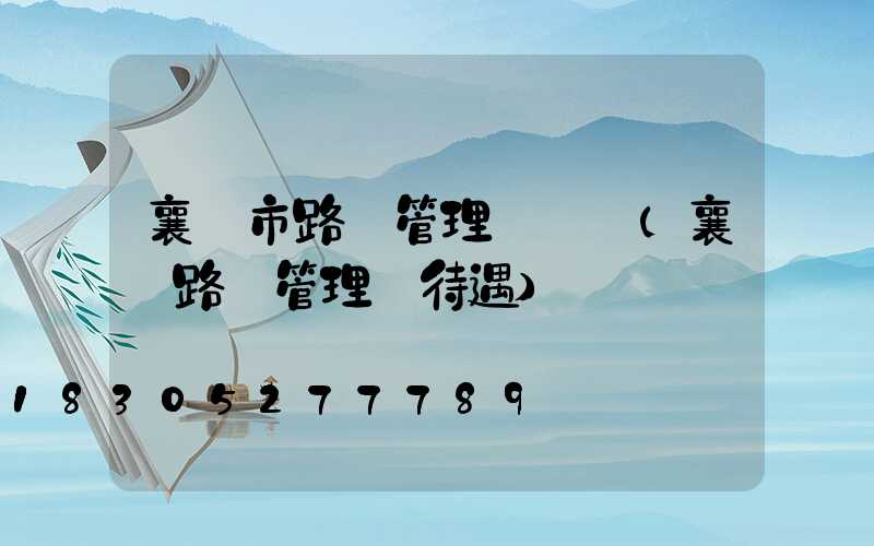 襄陽市路燈管理處書記(襄陽路燈管理處待遇)