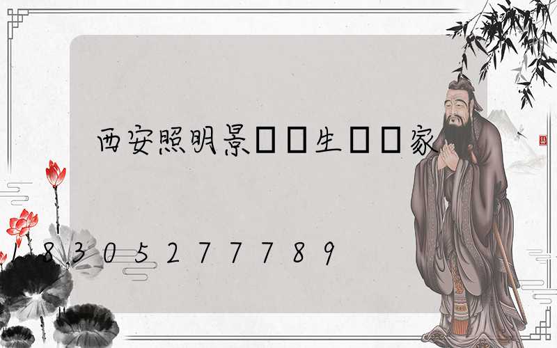 西安照明景觀燈生產廠家