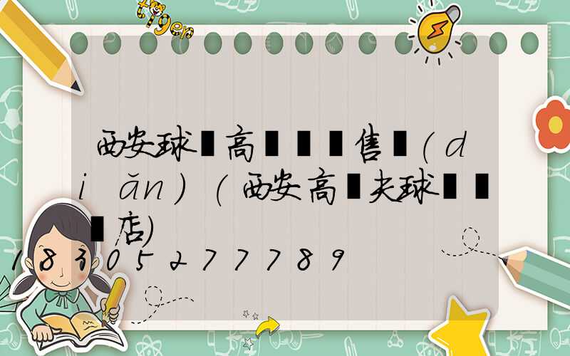 西安球場高桿燈銷售點(diǎn)(西安高爾夫球桿專賣店)