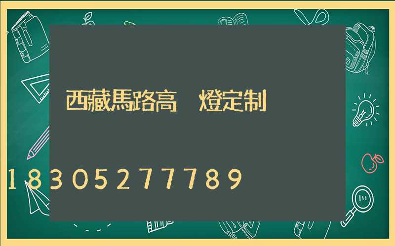 西藏馬路高桿燈定制