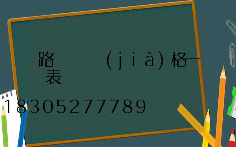 路燈燈桿價(jià)格一覽表