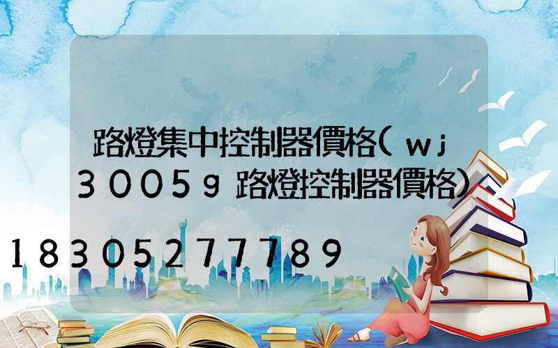 路燈集中控制器價格(wj3005g路燈控制器價格)