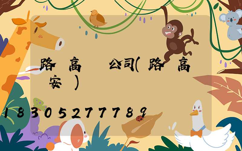 路燈高桿燈公司(路燈高桿燈安裝)