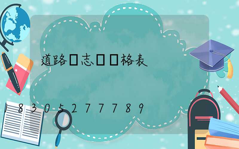 道路標志桿價格表