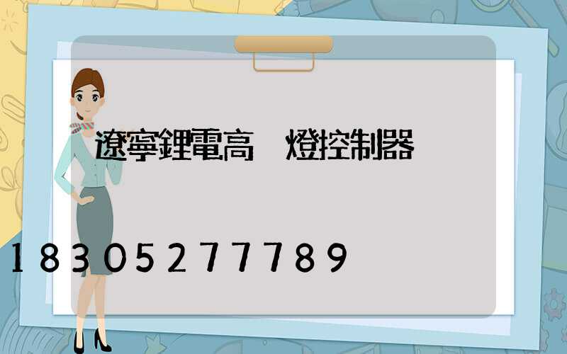 遼寧鋰電高桿燈控制器