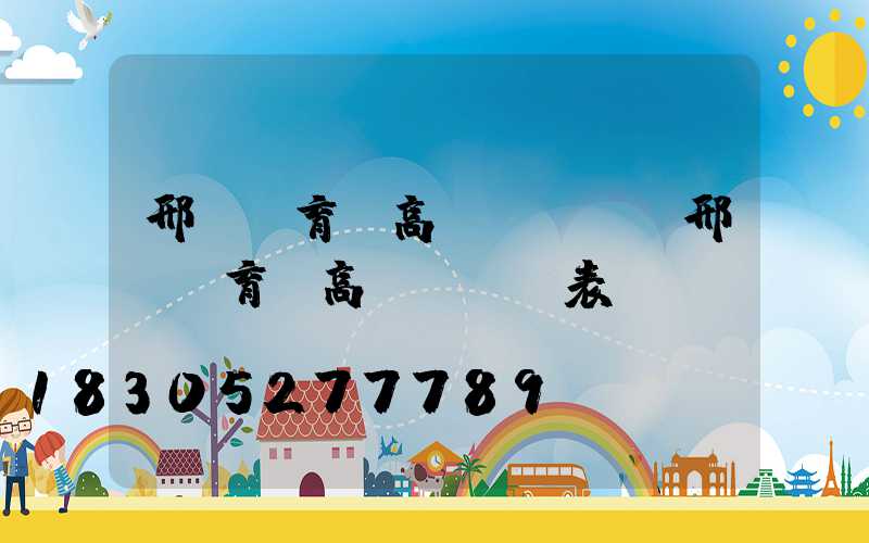 邢臺體育場高桿燈報價(邢臺體育場高桿燈報價表)