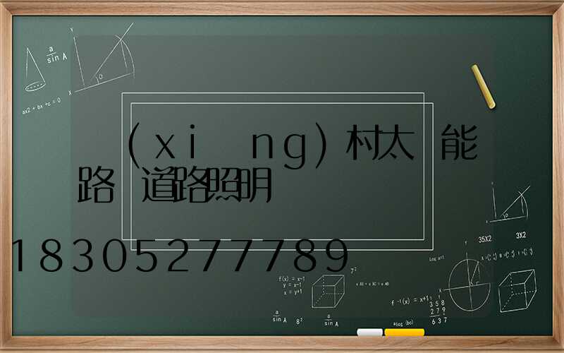 鄉(xiāng)村太陽能路燈道路照明