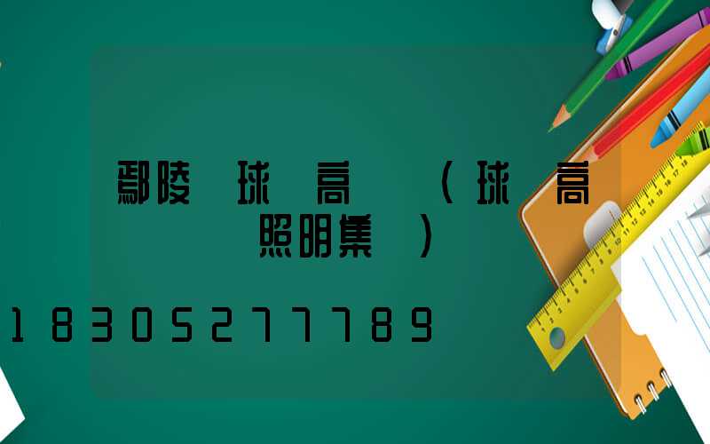 鄢陵縣球場高桿燈(球場高桿燈誠陽照明集團)