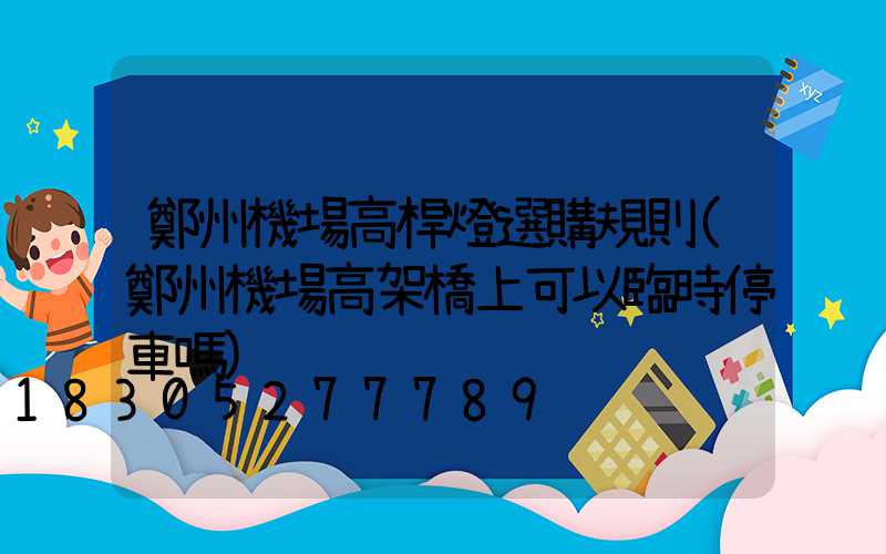 鄭州機場高桿燈選購規則(鄭州機場高架橋上可以臨時停車嗎)