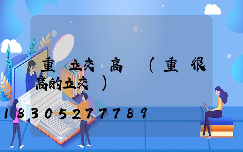 重慶立交橋高桿燈(重慶很高的立交橋)