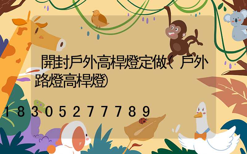 開封戶外高桿燈定做(戶外路燈高桿燈)