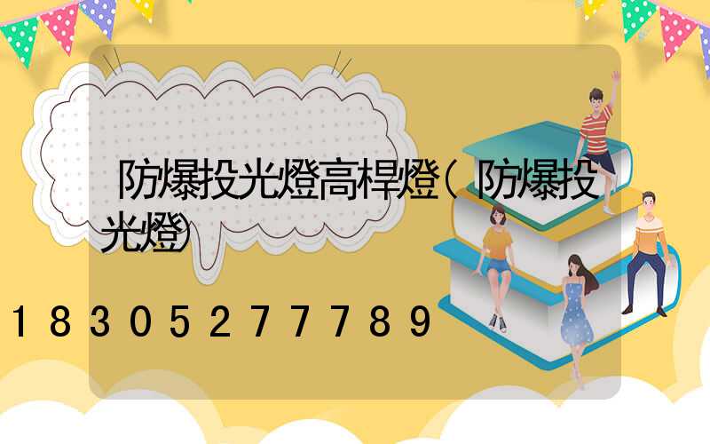 防爆投光燈高桿燈(防爆投光燈)