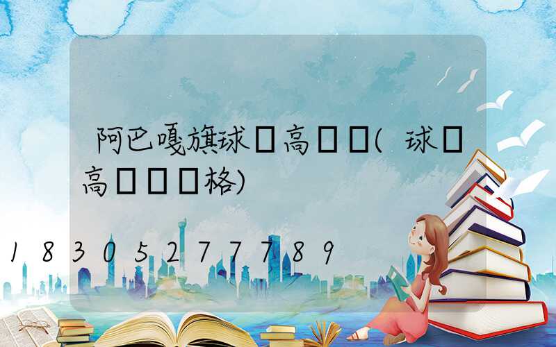 阿巴嘎旗球場高桿燈(球場高桿燈規格)