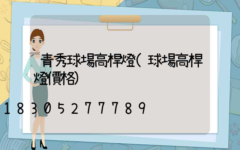 青秀球場高桿燈(球場高桿燈價格)
