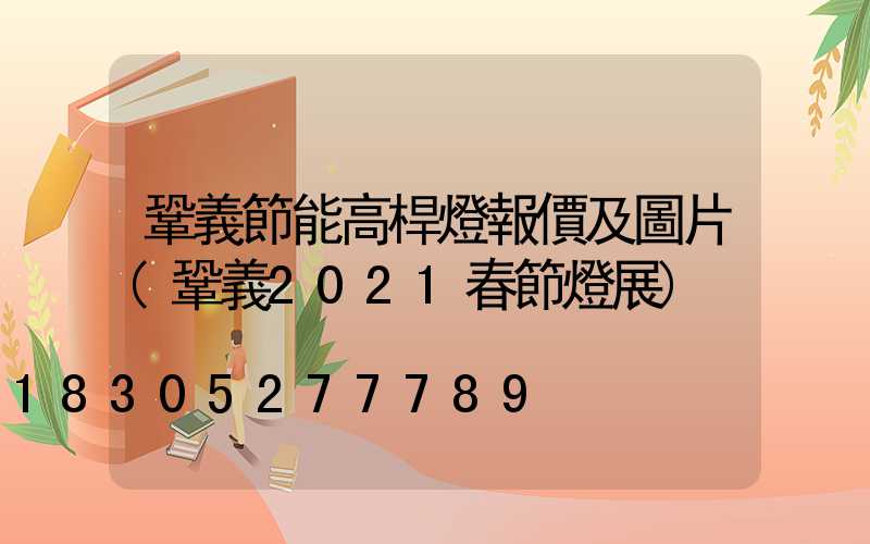 鞏義節能高桿燈報價及圖片(鞏義2021春節燈展)