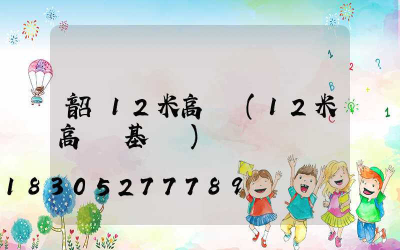 韶關12米高桿燈(12米高桿燈基礎圖)