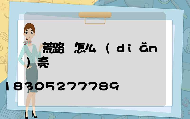 饑荒路燈怎么點(diǎn)亮