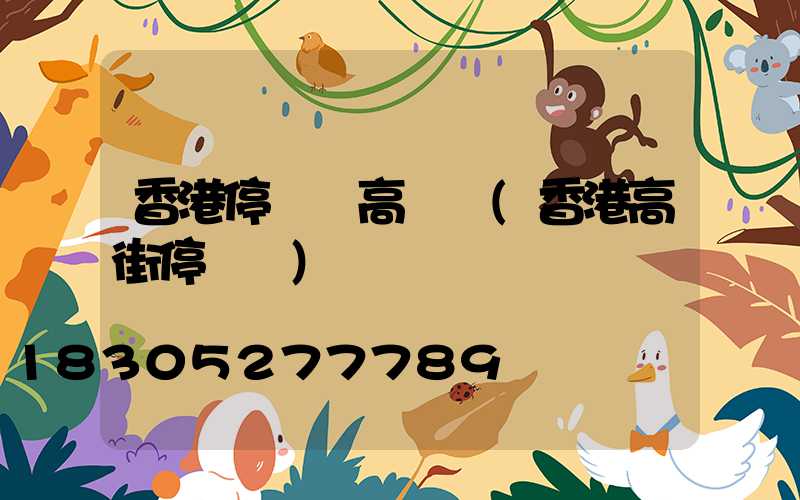 香港停車場高桿燈(香港高街停車場)