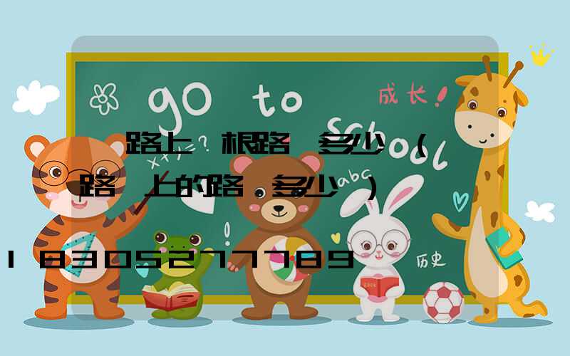 馬路上一根路燈多少錢(馬路邊上的路燈多少錢)