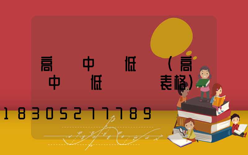 高桿燈中桿燈低桿燈(高桿燈中桿燈低桿燈統計表格)