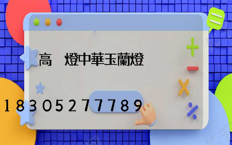 高桿燈中華玉蘭燈