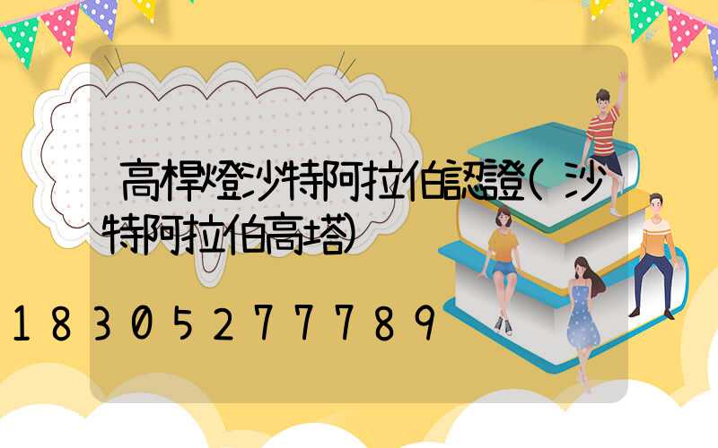 高桿燈沙特阿拉伯認證(沙特阿拉伯高塔)