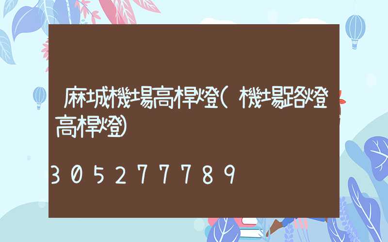 麻城機場高桿燈(機場路燈高桿燈)