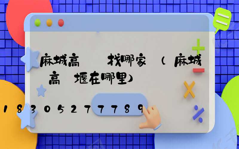 麻城高桿燈找哪家換(麻城縣高桿堰在哪里)