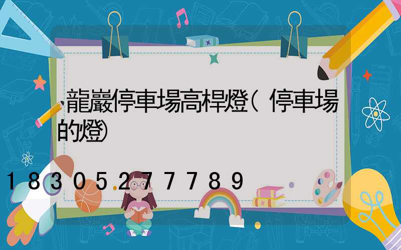 龍巖停車場高桿燈(停車場的燈)